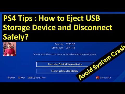 PS4 Tips : How to Eject USB Storage Device and Disconnect Safely?