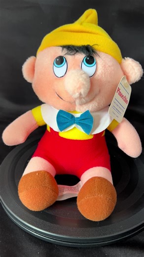 Vintage 1985 Pinocchio Plush Doll Toy Walt Disney's Animated Film Classic 8” with tags. #disney #pinocchio #1980’s #plush #toy
