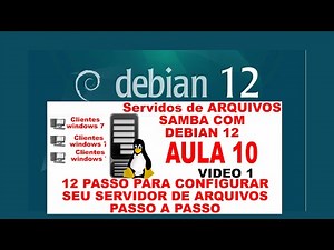 Curso de redes linux debian 12 Samba como servidor de arquivos