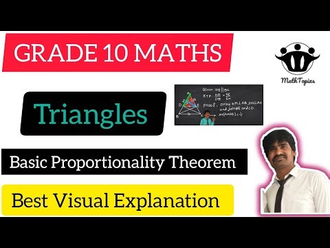 Grade 10 Maths Similar Triangles Basic Proportionality Theorem Best Visual Explanation @mathtopixs 