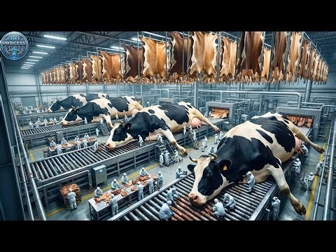 Inside the Giant Cow Factory – How Meat & Leather Are Made (Full Process)