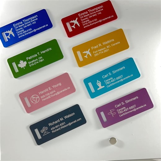 Custom Laser Engraved Aluminum Luggage Tag: Personalized Travel ID - C&A - Etsy