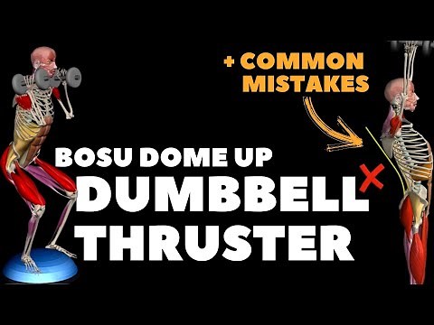 BOSU Dome Up Dumbbell Thruster