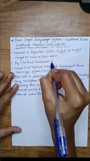 Deendayal Antyodaya Yojana - Empowering India's Rural Livelihoods | UPSC and Govt Exam