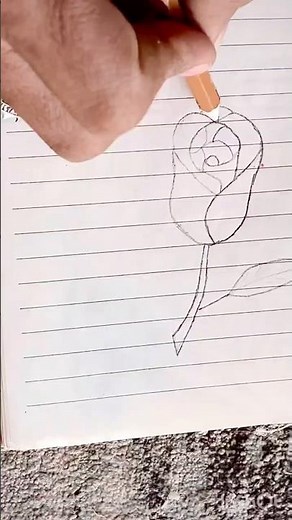 How to draw beautiful rose step by step drawing tutorial for beginners #drawing