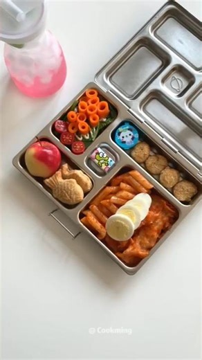 Pack a Bento for My Daughter - day 46 🍱 和我一起做便當#lunchbox #cooking #bento #asmrvideo #food