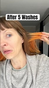 oVertone washout - extreme orange hair dye after 5 shampoos