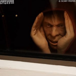 43K views · 440 reactions | This is insufferable, I love it  Easily clinging to all windows, this Scary Peeping Tom Window Prop has motion-activated lifelike sparkling eyes and can scare the s**t out of anyone Check it out here ➡ https://awesomestuff365.com/scary-peeping-tom-window-prop/ | Awesome Stuff 365 | Facebook