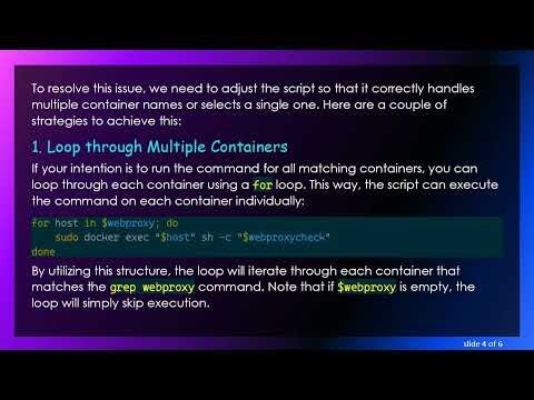 How to Fix the OCI runtime exec failed Error in Your Bash Script