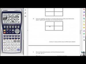 fx-9860GII: Graphing Functions and Derivatives (Calculus) (Mini-Math Lesson)