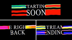 Superposition d'écriture flux animé coloré sur fond transparent - Etsy France