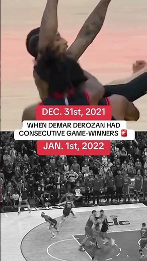 DeMar DeRozan had game winners on back-to-back nights, but two different years 🤯