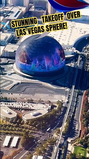 💥STUNNING AERIAL VIEWS OF THE LAS VEGAS SPHERE & STRIP! #shorts
