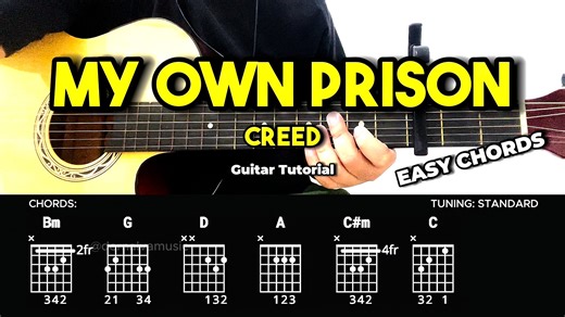 My Own Prison - Creed | Guitar Chords Tutorial For Beginners #guitartutorial #chords #lyrics | dernalvamusic