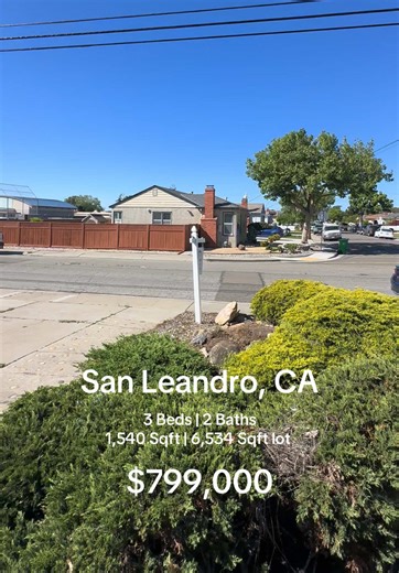 💥 This is what you can get in San Leandro for $799K! 🏡✨ DM me to BUY or SELL — let’s make it happen! 💌💼 🇪🇸 ¡Mira lo que puedes conseguir en San Leandro por $799K! 🏡✨ DM para COMPRAR o VENDER — ¡lo hacemos realidad! 💌💼 Nancy Sanchez Vargas, Realtor® DRE 02176432 📞 510-512-6444 📧 realestatensv@gmail.com Real Broker | Tom Gonzales Group #SanLeandro #BayAreaRealEstate #firsttimebuyer #HomeForSale #fyp