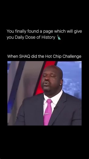 Historic Dose on Instagram: "When Shaquille O’Neal attempted the viral Hot Chip Challenge, his larger-than-life confidence met its limit. After biting into the Carolina Reaper chip, Shaq was visibly overwhelmed—sweating, pacing, and struggling to speak—showing that even one of the toughest athletes in sports history isn’t immune to extreme capsaicin heat. The moment went viral because it flipped expectations: a man known for dominance and composure reduced to pure survival mode by a single chip.