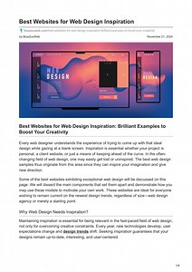 Best Websites for Web Design Inspiration - SlideServe