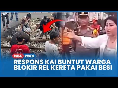 Respons KAI Buntut Warga Blokir Rel Pakai Besi Tak Terima Mobil Tertabrak Kereta