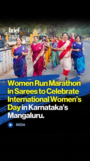 Women run saree marathon in Mangaluru to mark International Women’s Day