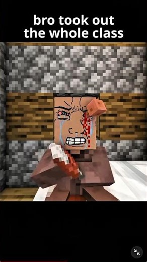 Bro took out the whole class 😭 #minecraft #mimecraftmeme