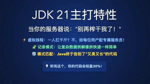 JDK 21主打特性大剖析：从虚拟线程到模式匹配的狂欢