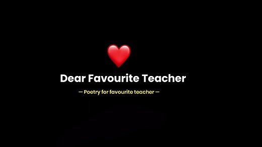 Heartfelt Messages for Favorite Teachers | Teacher Poetry