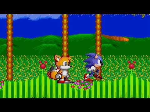 Sonic teaches Tails how to do a super peelout