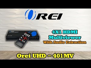 OREI 4K Multi HDMI Viewer Quad 4 in 1 Out Switcher 4 Ports Seamless IR Remote Support 4K (UHD-401MV)