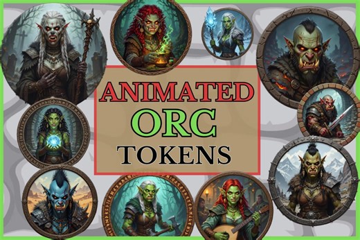 100  Animated Orc RPG Tokens – Circular Living Tokens for Roll20 & Foundry | Fantasy Battle Encounters - Etsy