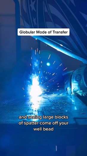 Globular Transfer: This second mode of MIG transfer is generally not preferred. What’s your experience with this mode of transfer? #MigWelding #MillerWelders #MigWeldingTips #Mig #WeldPractice #MigWelder #MillerWelder #howToWeld #WeldingTipsAndTricks | Miller Welders