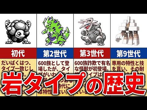 【固さはピカイチ】固さに定評がある岩タイプの歴史を徹底解説【歴代ポケモン】