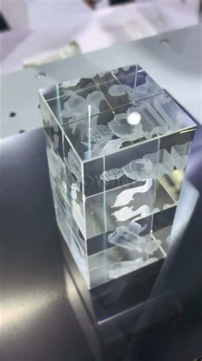 Do you want to your own crystal gift by CYCJET UV 3D UV Laser Engraver Engraving Machine #cnc