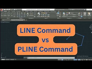 LINE vs PLINE command | Polyline in AutoCAD | How to create Polyline in AutoCAD | AutoCAD Tutorials