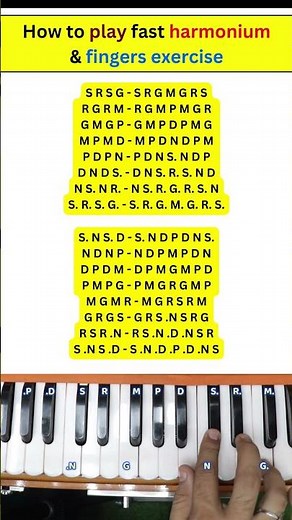How to play fast harmonium & finger exercise #howtoplayharmonium
