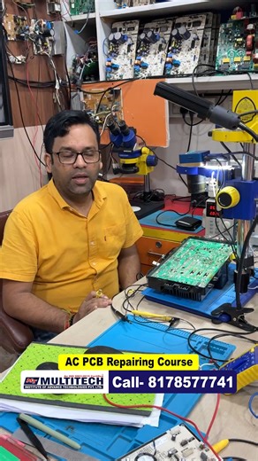 Outdoor Unit में SMPS Ko Kaise Check Karte Hai?⚡️ AC Split Air Conditioner के Outdoor Unit में SMPS (Switched Mode Power Supply) बहुत महत्वपूर्ण Role निभाता है। यह Power Supply, AC Mains Voltage को DC Voltage में Convert करके PCB और Components को Power Provide करता है। ✅ SMPS Ko Check Karne Ka Full Process :- 1️⃣ Visual Inspection: ✔️ SMPS Section ko ध्यान से Check करें – → Burn Marks → Solder Joints Proper हैं या Loose हैं? → Capacitors में Bulging या Leakage तो नहीं। 2️⃣ Input Voltage Check: ✔