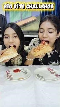 Big Bite Challenge😱🔥Who Can Finish First? #shorts #shortsfeed #bigbites #eating #food #foodie #spicy