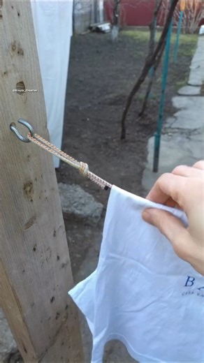 A Great Tips and Tricks for Easily and Reliably Tensioning a Clothesline #diy #tips #tricks