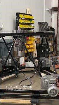 Six axis (6DOF) motion base platform with Azimuth Axis.