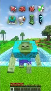 Minecraft Underwater Survival Test! 😱 Who Reaches the Checkpoint Without Dying? #shorts #minecraft