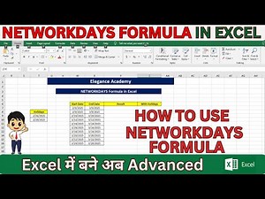 How to use NETWORKDAYS Formula in Excel🔥 #excel #msexcel #eleganceacademy #networkdays
