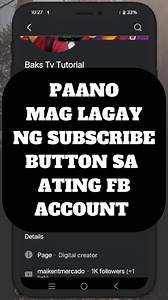 2.3M views · 37K reactions | Paano mag lagay ng Subscribe button sa ating Facebook account?  #fyp #foryou #tipsandtricks #highlights #SubscribeButton | Baks Tv Tutorial | Facebook