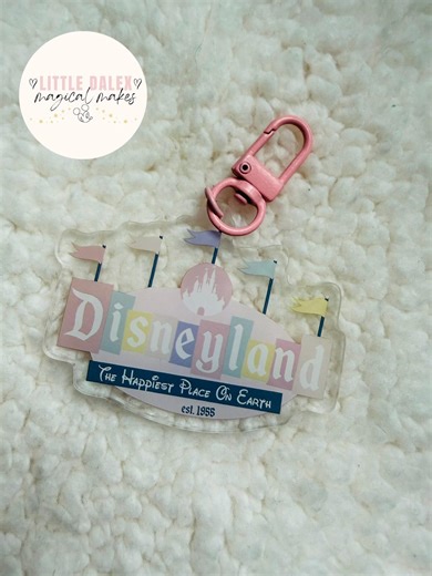 Disneyland Vintage Flag Inspired Acrylic Keychain / Keyring , Disney Inspired Accessory , Disneyworld , Disneyland , Disney - Etsy