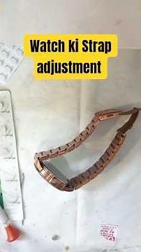 Removing links from watch straps? how to remove watch band links