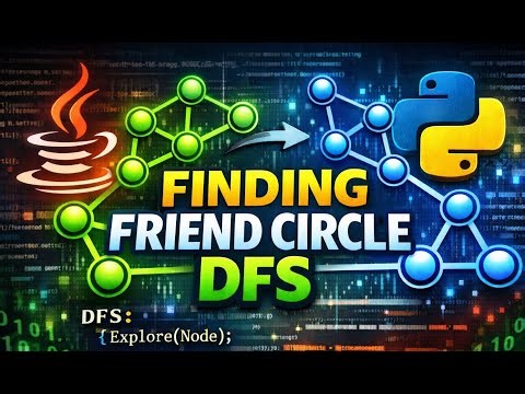 Friend Circles | DFS Graph Solution | Coding Interview | java | python