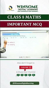 Class 8 Maths Important MCQs 🧮✨ | Must Practice for Exam