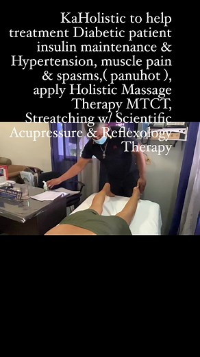 5.2K views · 60 reactions | KaHolistic to help treatment Diabetic patient insülin maintenance, Hypertension, muscle weakness & pain, spasms ( panuhot )apply Holistic Massage Therapy MTCT, Streatching w/ Acupressure & Reflexology Therapy #fbreels #fbreelsvideo #percivalluengo #SirVal #everyone #Teamholistic #ptsmilemassagetherapytutorialandwellness #healthiswealth #viewers #followers #highlights #ThanksGod | Percival Luengo | Facebook