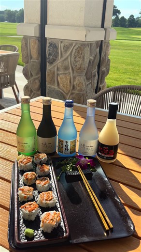 This is our formal announcement that we have Sake (& Sushi!) #edgewood #edgewoodcountryclub #sake #sushi #foodtok #drinks #sakeandsushi