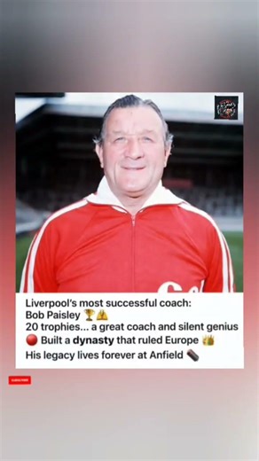 20 Trophies… Bob Paisley RULED Europe 🏆 Silent Genius#BobPaisley #Liverpool #LFC