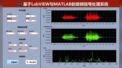 LabVIEW的与MATLAB的声卡信号处理与分析。