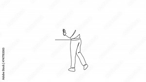 Animated self drawing of Baseball player video illustration. baseball player throwing, catching, hitting and running to base, and sliding. Continuous line sports design video design illustration.